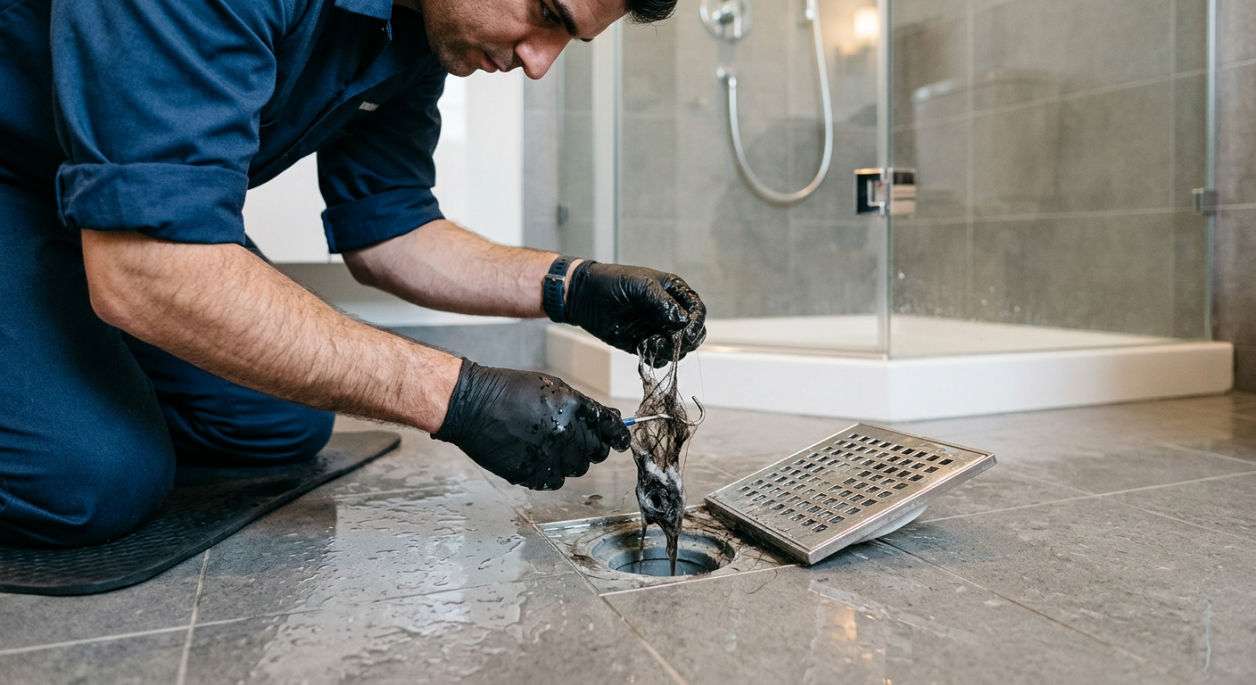 Débouchage de douche bouchée par un plombier à Saint-Denis
