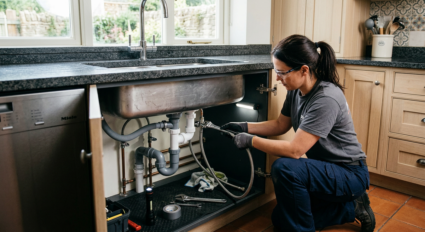 Installation plomberie cuisine avec pose d'évier à Saint-Denis