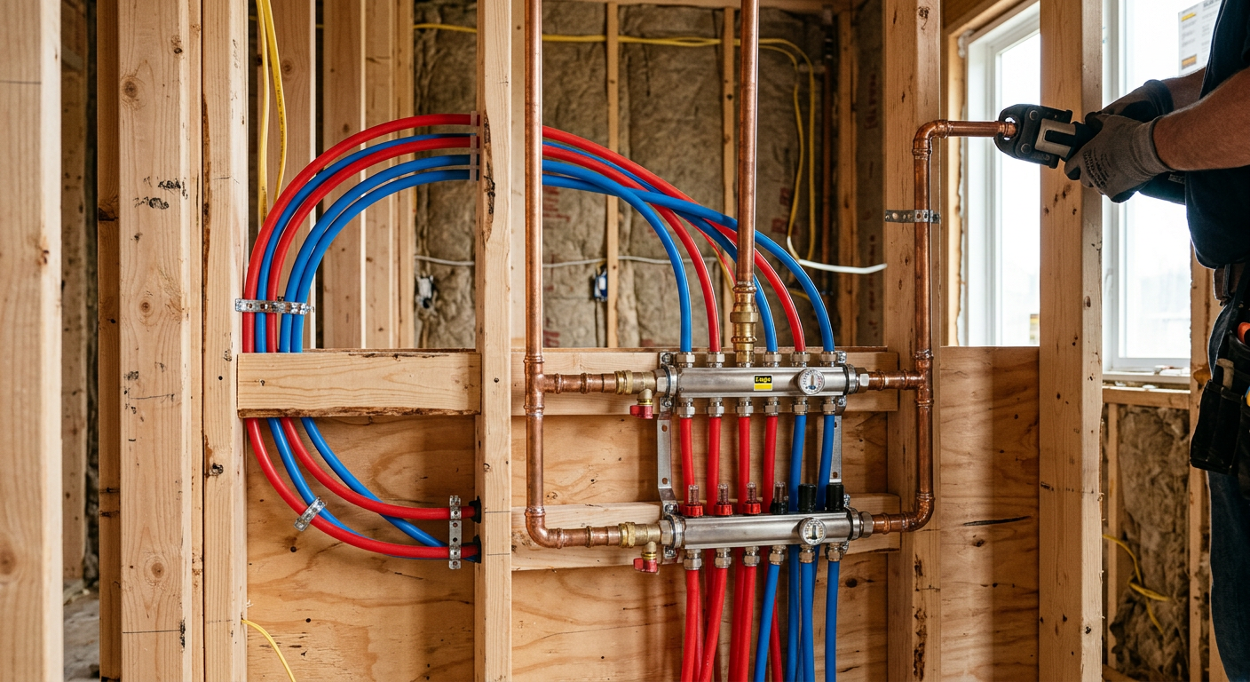 Création de réseau plomberie en cuivre et PER à Saint-Denis 92